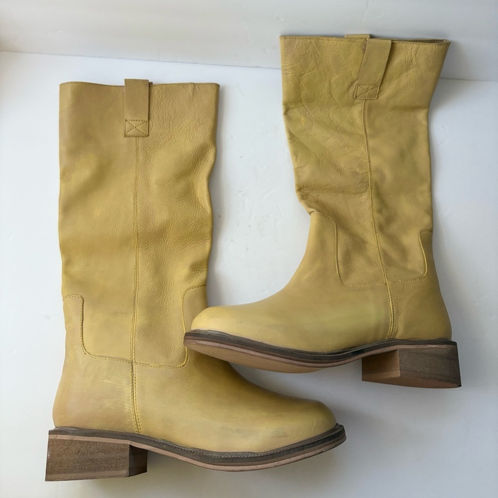 NWOT Urban Outfitters UO Tall Leather Slouch Boot Size 9 - Picture 2 of 12